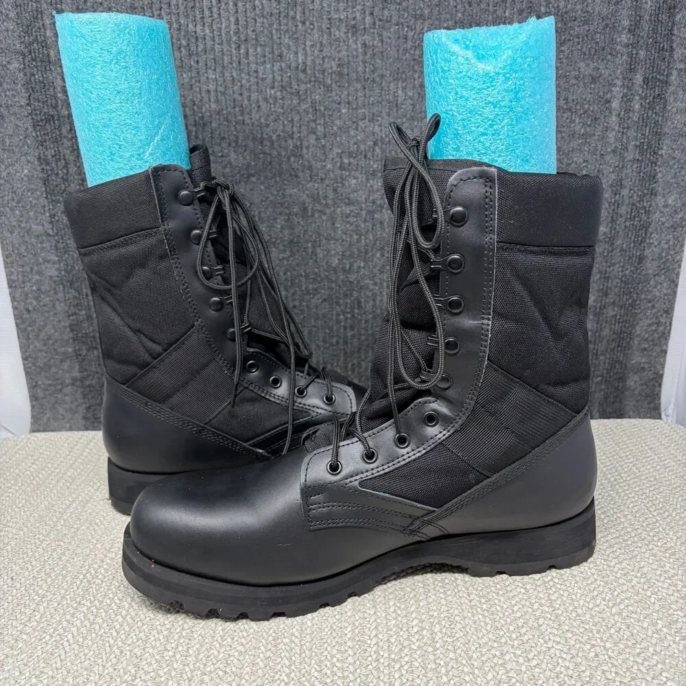 Rothco Black Sierra Sole Boots 8” Combat Tactical Nylon Leather Men’s 13 R